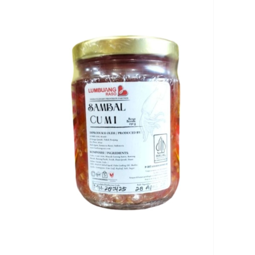 

Sambal Cumi Lumbuang Raso 250gr