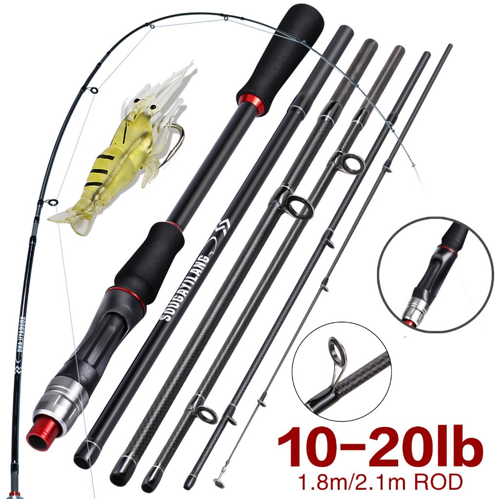 Pancing Sougayilang 1.8m/2.1m Serat Karbon Pemintalan / Batang Pengecoran dengan EVA Handle Fishing 