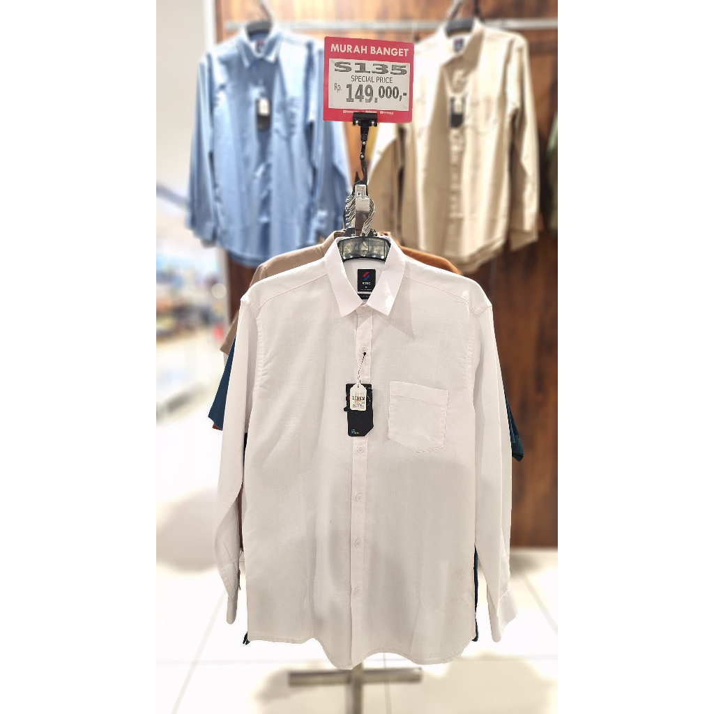 S135 Kemeja Formal Atasan Pria Lengan Panjang