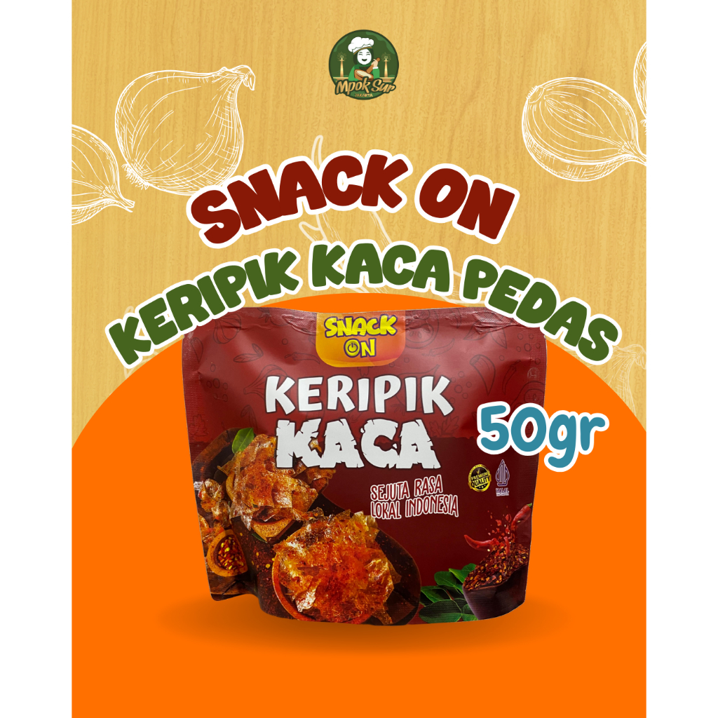 

Snack On Keripik Kaca Pedas Camilan keripik Kaca 50gr