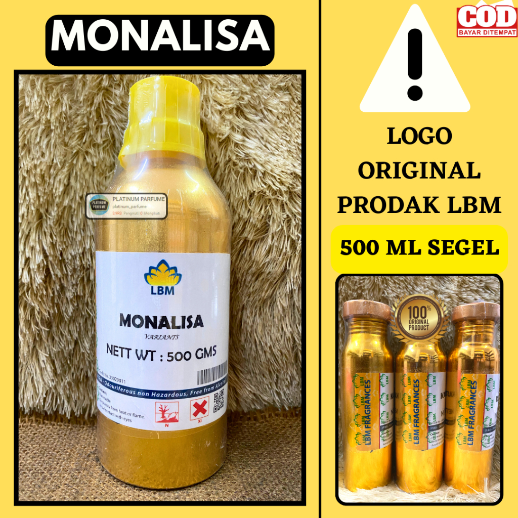 Bibit Parfum LOVELY AL REHAB ( Monalisa ) 500 ML SEGEL Alumunium LBM Fragrance - PERFUME LBM - Bibit