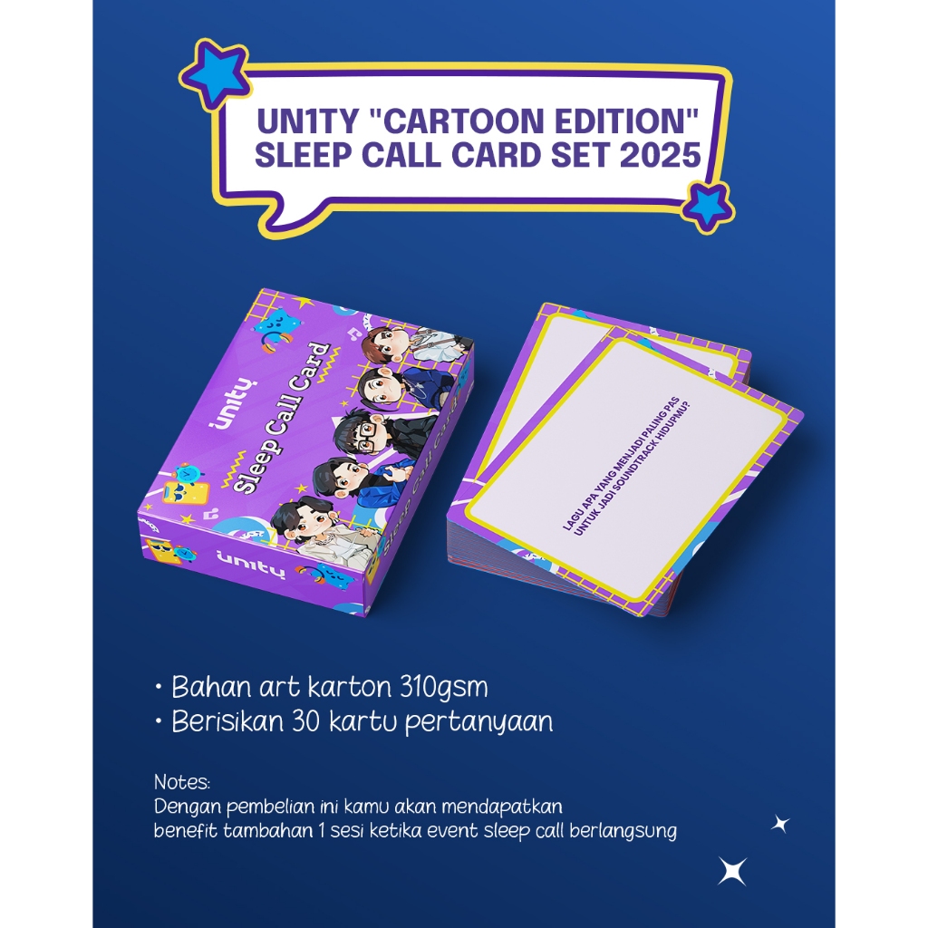 UN1TY "CARTOON EDITION" SLEEP CALL CARD SET 2025