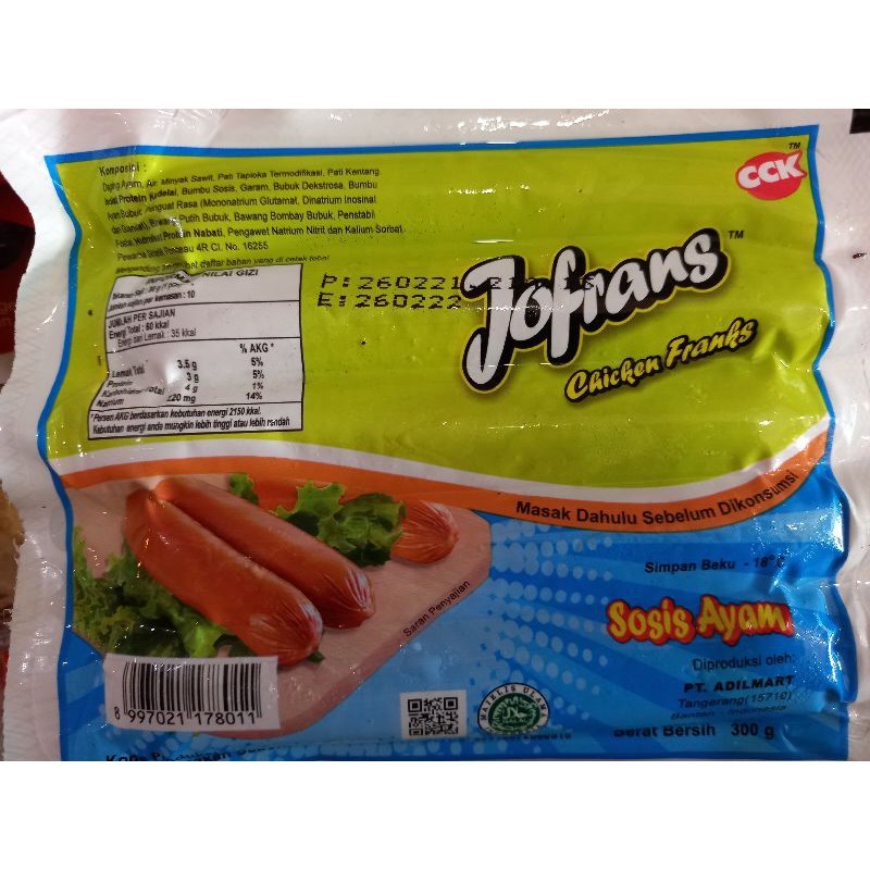 

Jofrans Chicken Franks Sosis Ayam