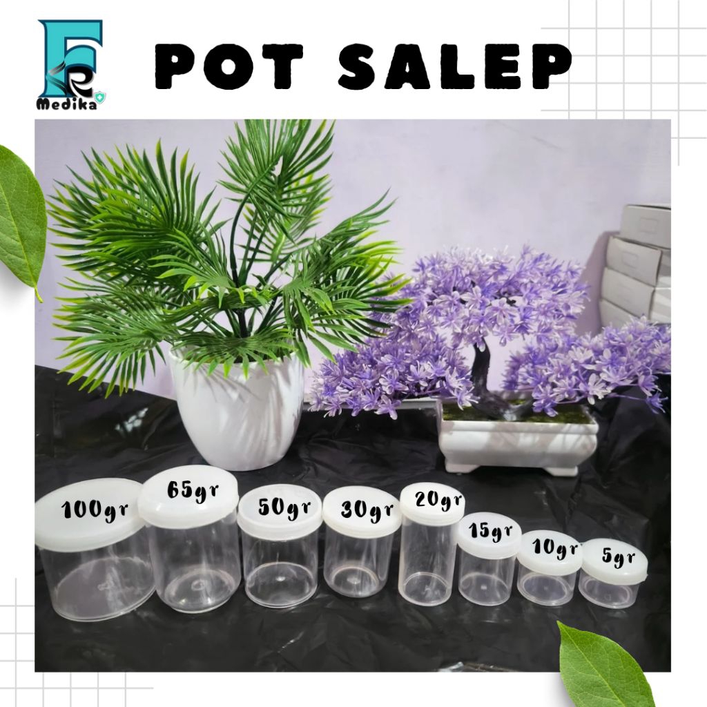 Pot Cup Wadah Urine Pot Salep Pot Cream 5cc / 10cc / 15cc / 20cc / 30cc / 50cc / 65cc / 100cc (ECER)