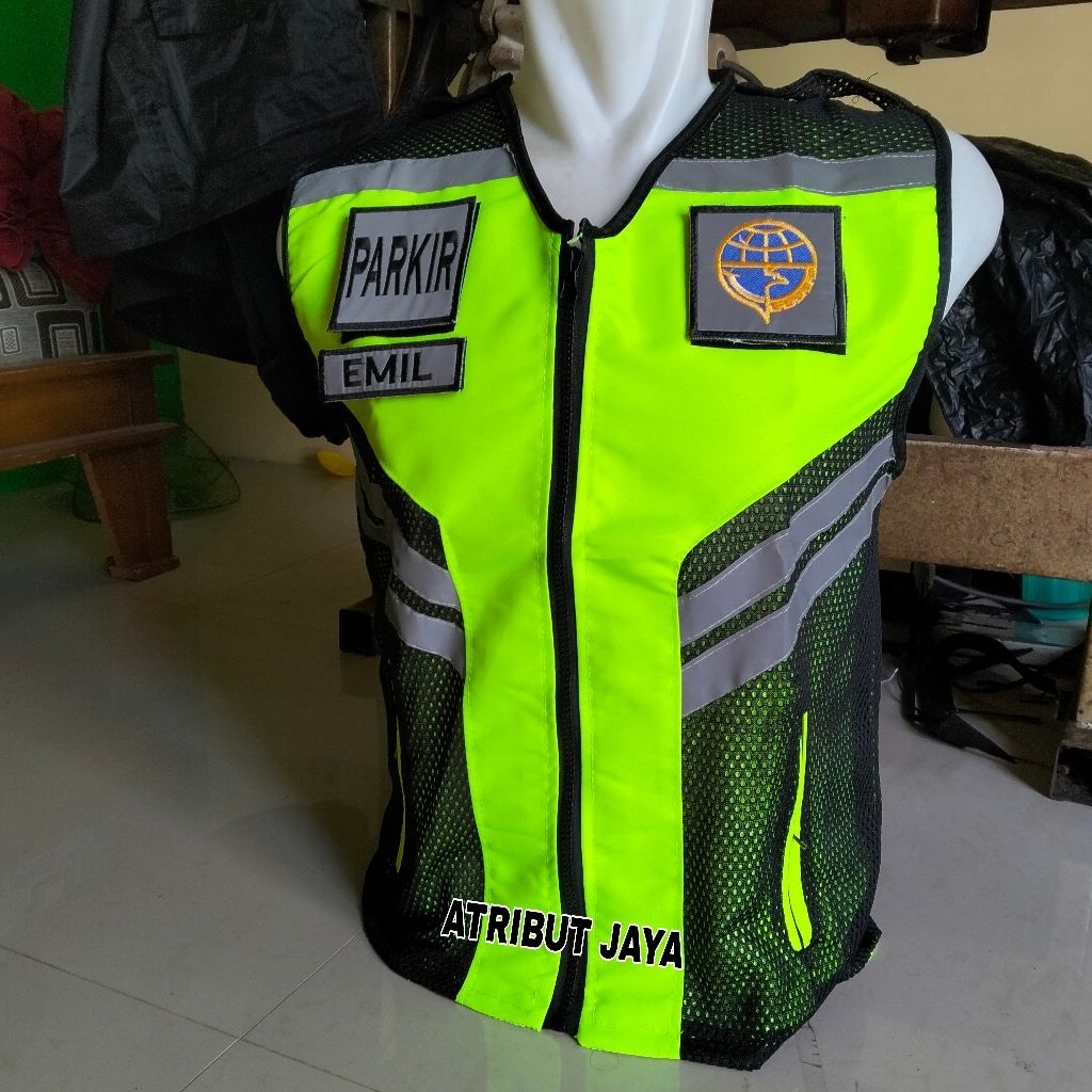 rompi parkir pria keren terbaru hijau keren