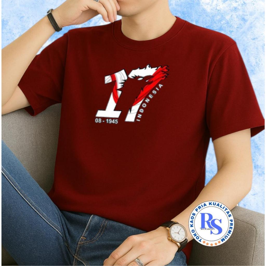 KAOS 17 AGUSTUS PRIA WANITA UKURAN DEWASA M-XXL LENGAN PENDEK BAJU OBLONG DISTRO LAKI LAKI HUT RI KE