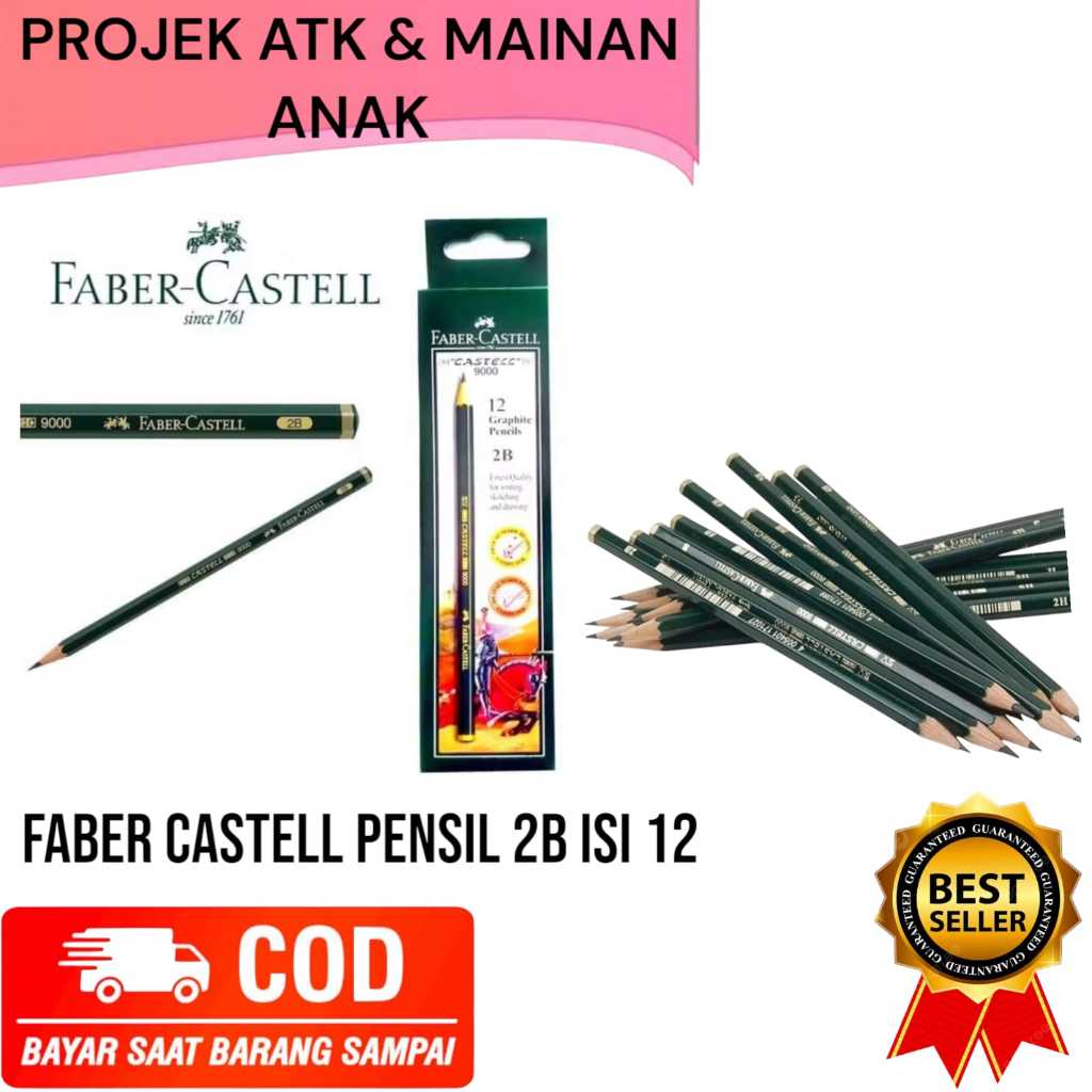 

Pensil 2b Faber Castell Farian isi 1 & 12 Pis H , 2h , 3h , 4h , 5h 6h , Hb , B , 2b , 3b , 4b , 5b , 6b , 7b , 8b Isi 1 Stationery