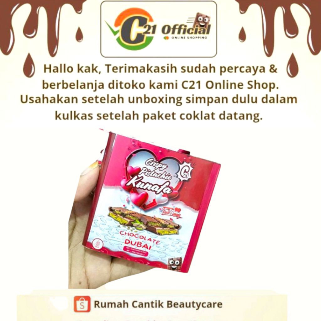 

GRATIS ONGKIRAsliinternet- Dubai chocolate/ pistachio kunafa chocolate/ coklat arab/ pecointa