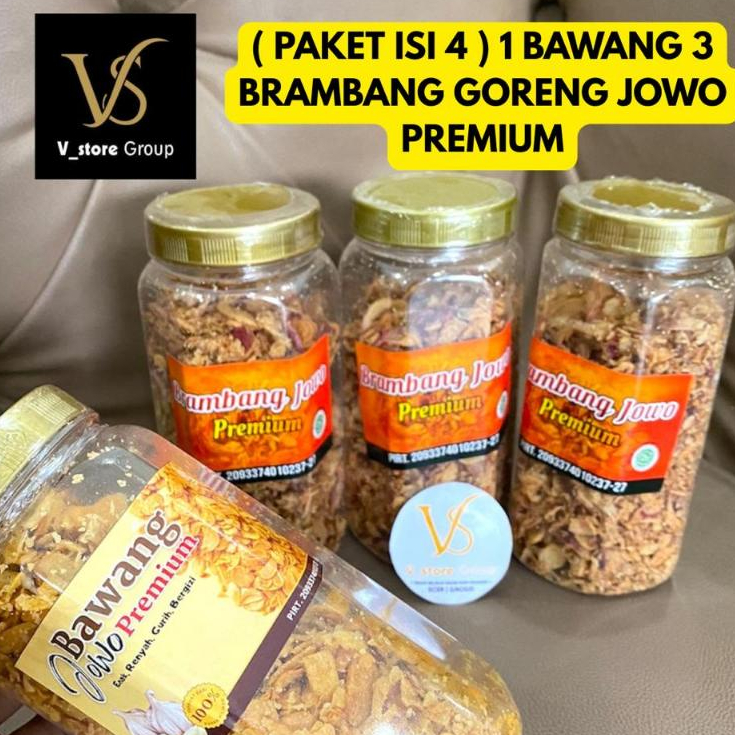 

( PAKET ISI 4 ) 1 BAWANG + 3 BRAMBANG GORENG JOWO PREMIUM - BRAMBANG GORENG / BAWANG GORENG