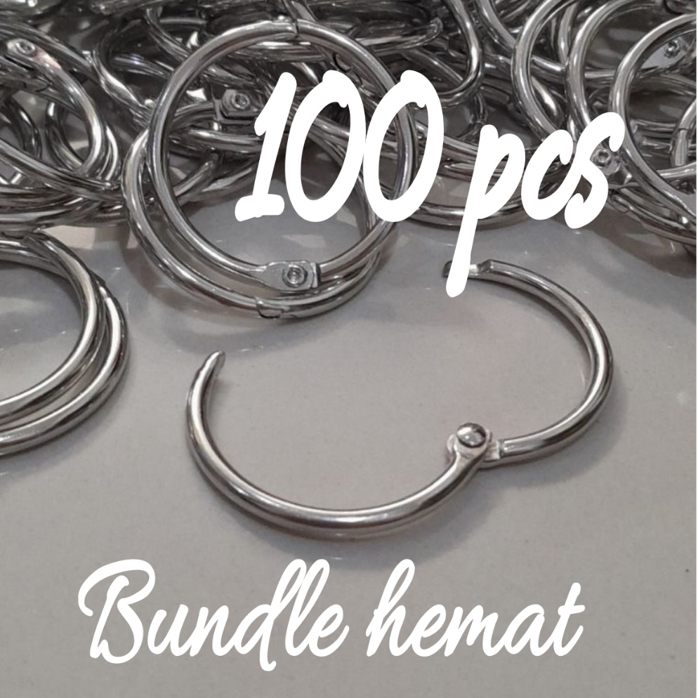 

KODE R45G Bundle 1 pcs Ring buka tutup untuk binder scrapbook