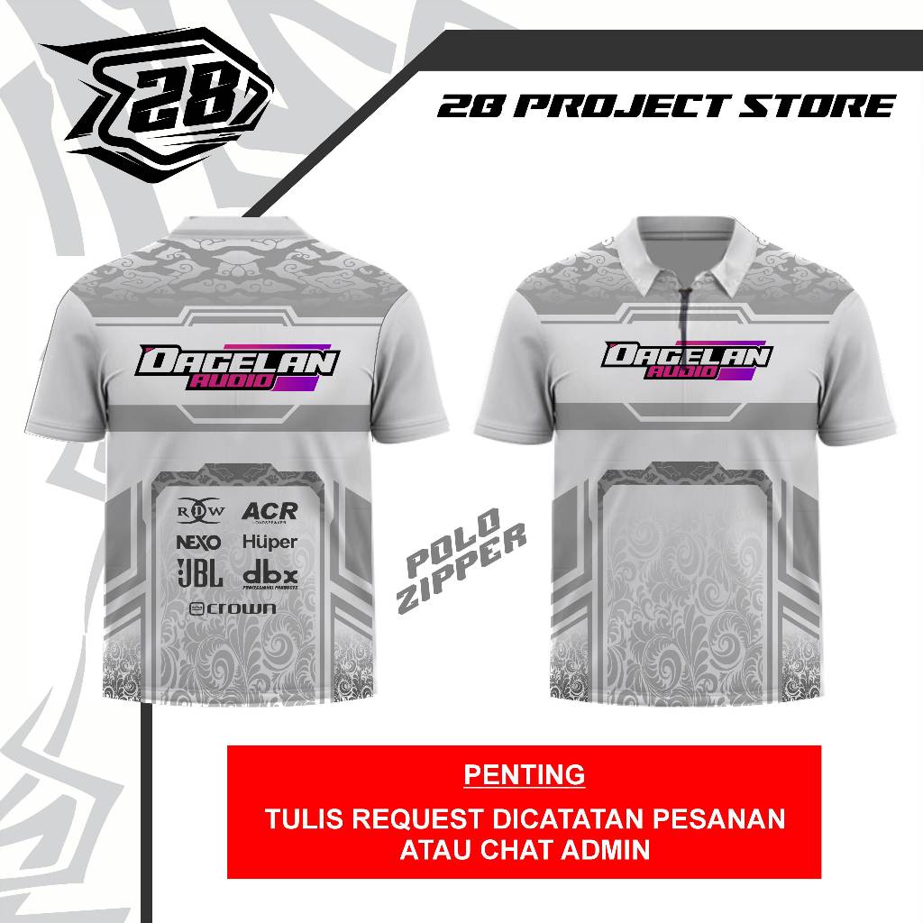 polo ziper jersey horeg custom