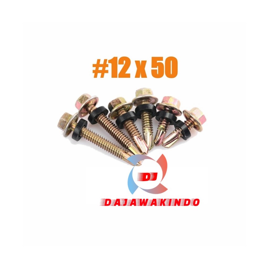 Sekrup Roofing 12 x 50 / Roofing Baja Ringan / Sekrup Baja Ringan