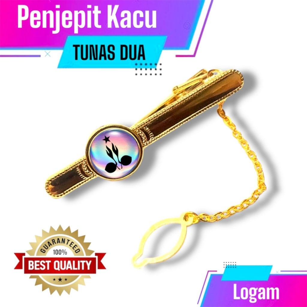 

Jepit Dasi pramuka logam warna gold premium logo hologram elegan berkualitas bisa juga pakai logo sendiri