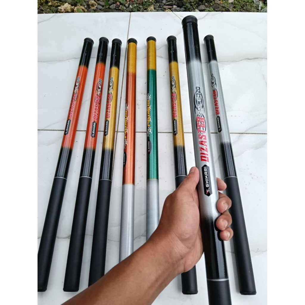 Joran Tegek 7,2 Meter 6,3 Meter 5,4 Meter 4,5 Meter 3,6 Meter 3 Meter 2,7 Meter 2,4 Meter 2,1 Meter 