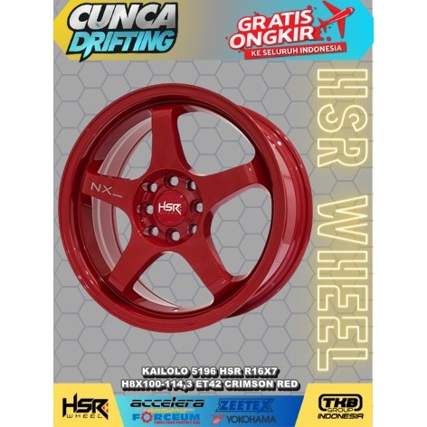 Velg racing ring 16 baut 4 velg te37 r16 red pnp yaris mobilio city avanza brio agya