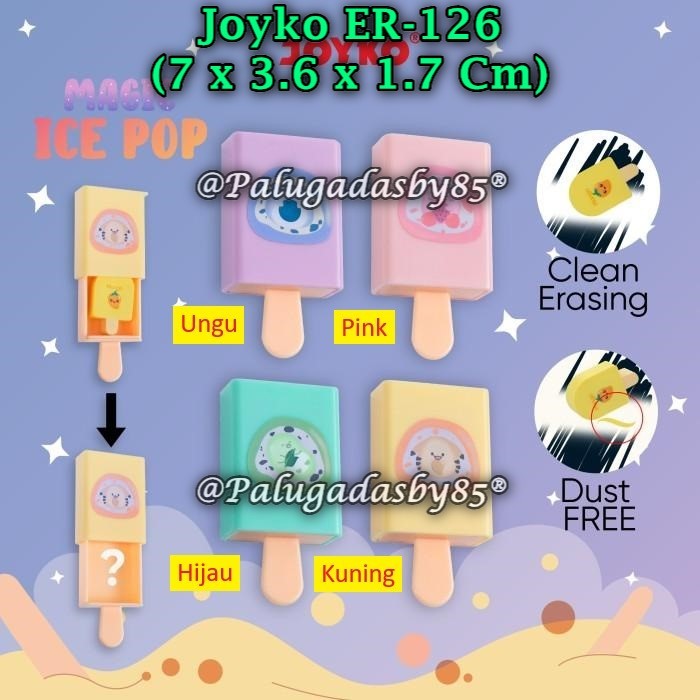 

(1 Biji) Penghapus JOYKO ER-126 / Penghapus Eraser Joyko ER-126 Magic Ice Pop (1 Biji)