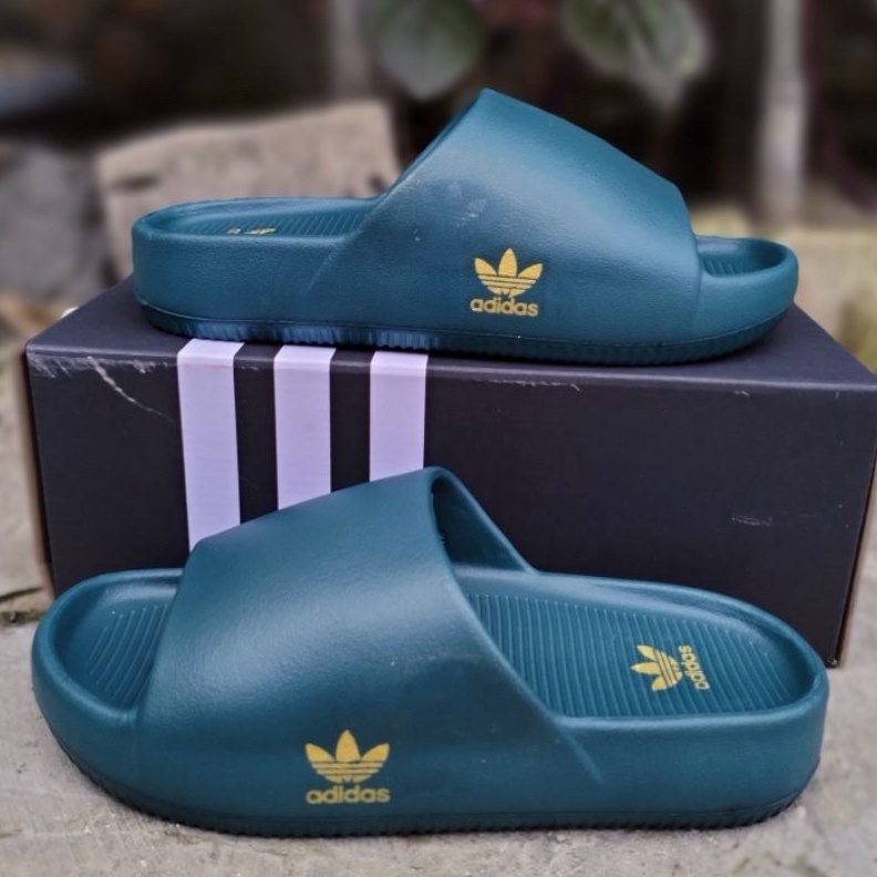 KODE B46W Sandal Adidas Slop Pria Sandal Slip On Sandal Slide Sandal Karet Cowok