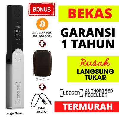 Ledger Nano X Bluetooth Bekas Original Wallet + BONUS + GARANSI TUKER 1 TAHUN - Dompet Ledger