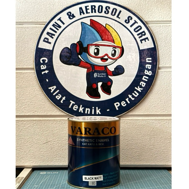 TERMURAH  Cat Kayu Minyak Besi Triplek Aluminium Gloss Doff 1 Kg 1000 gram & 1/2 Kg 500 gram Varaco 