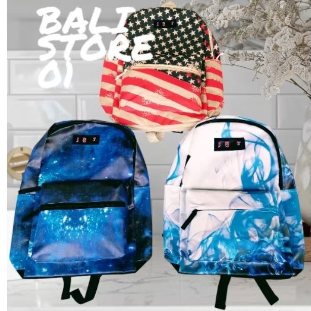 KODE W15Z tas ransel jansport motif awan bananagalaxyasapabstraxbenderabintang js pria dan wanita mu