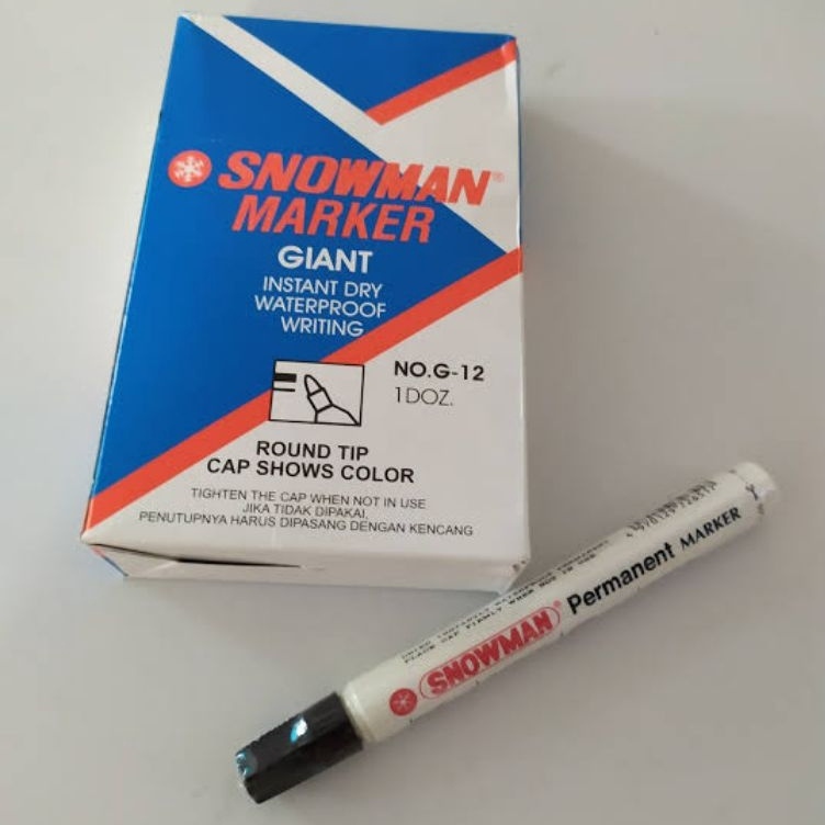 

KODE N39R Spidol Permanent SNOWMAN G12 per lusin 12 PCS