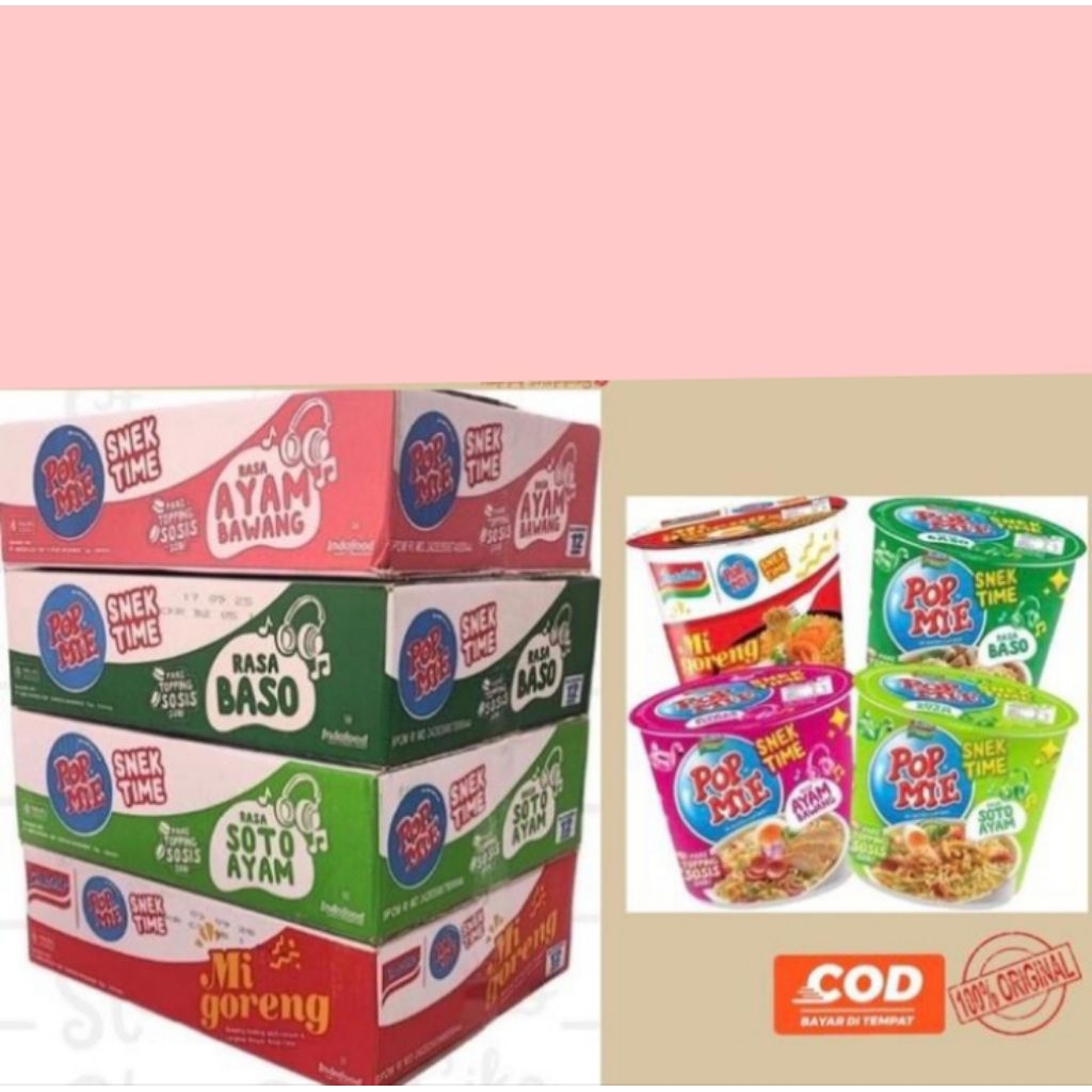 

Pop Mie Mini Snek Time 39 gr ( 1 dus isi 12 cup)