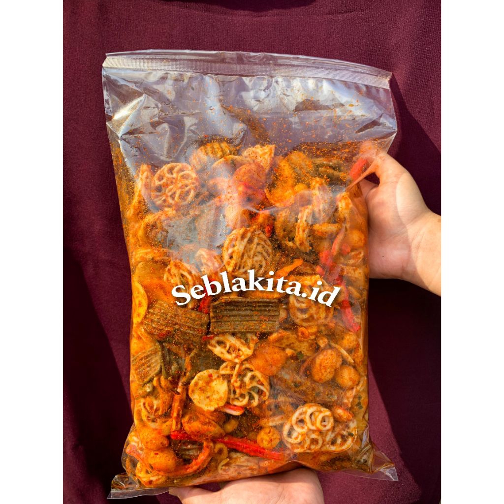 

Seblak mix seblak campur sebring pedas daun jeruk kemasan 1kg