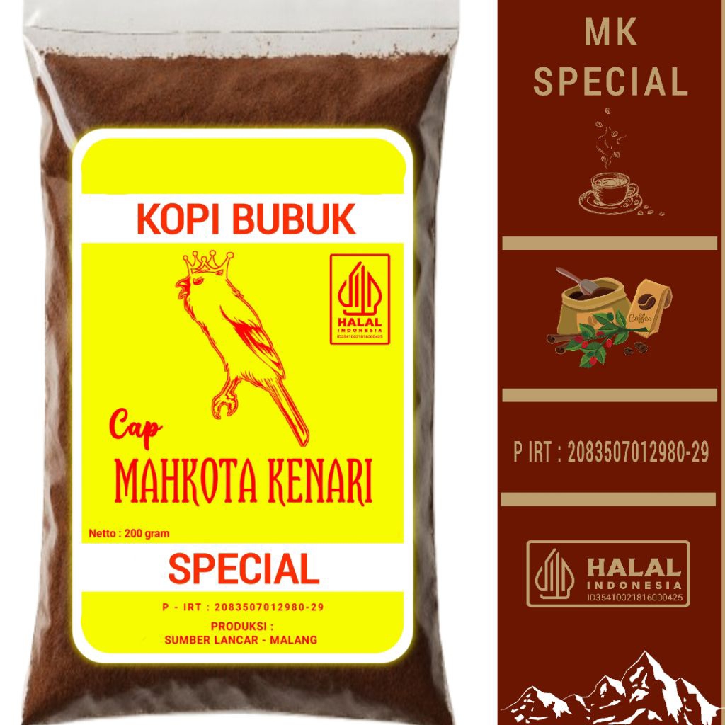 

Kopi Mahkota Kenari Special 200 gram Kopi Bubuk Original