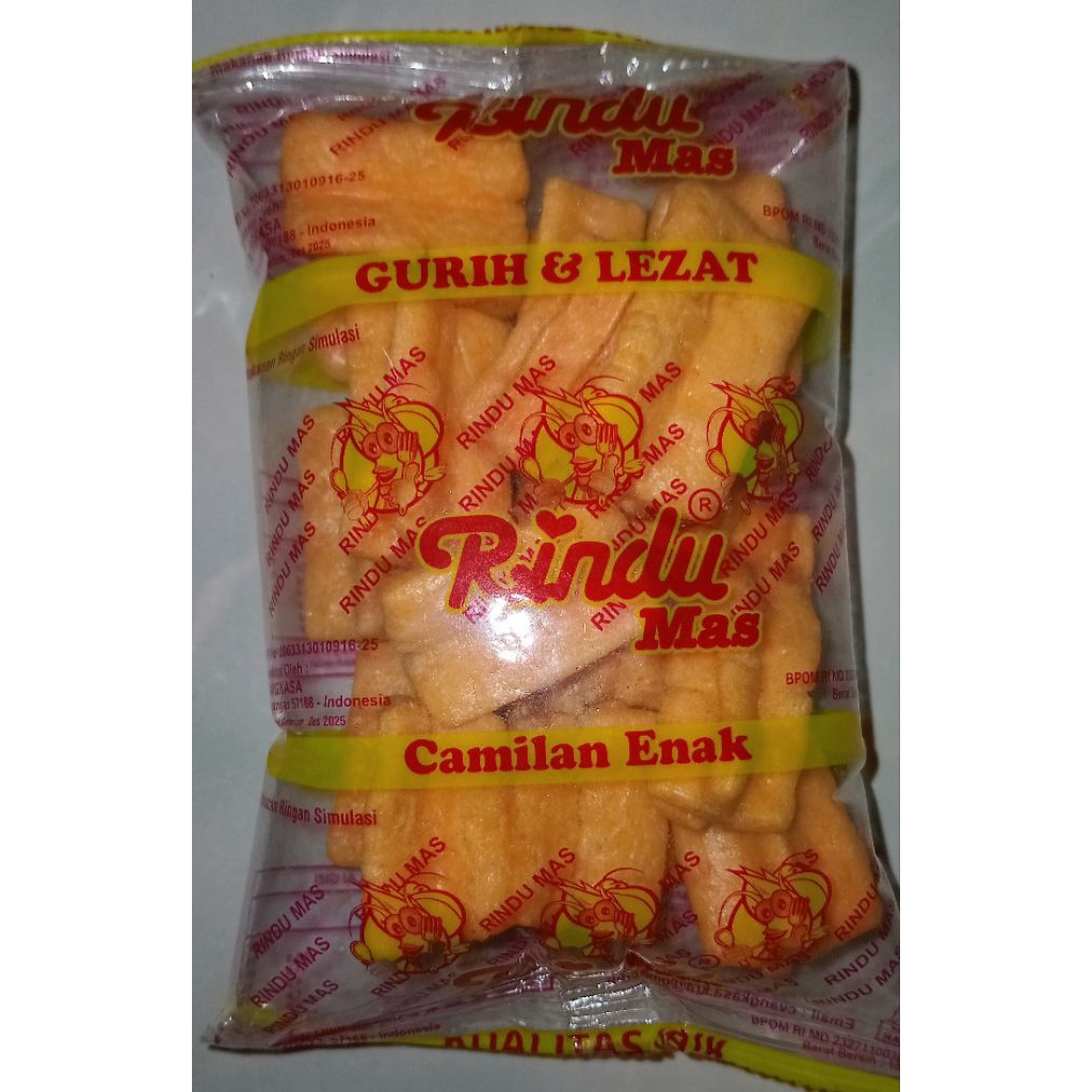 

rindu mas snack kerupuk rindu mas snack rindu mas 1 ball isi 10 pcs 15 g gram makanan ringan