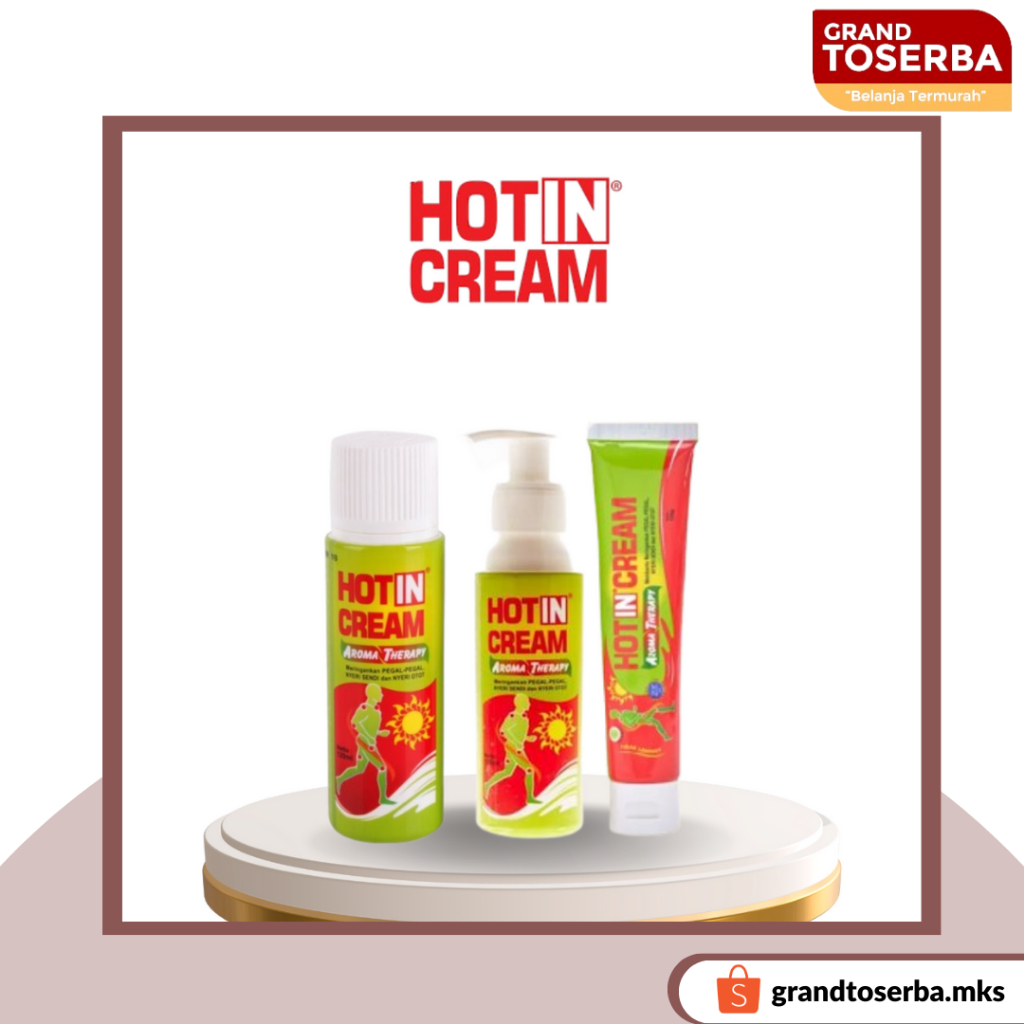 Hot In Cream Aromatherapy Kemasan Botol, Tube, Pump 60g, 120g, 120ml