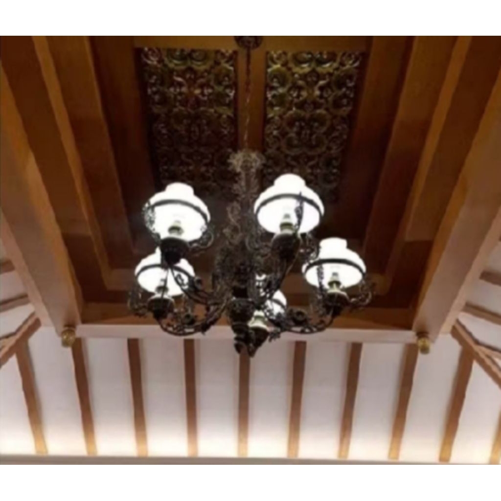 lampu gantung HIAS ANTIK JAWA BETAWI,lampu joglo cabang 5