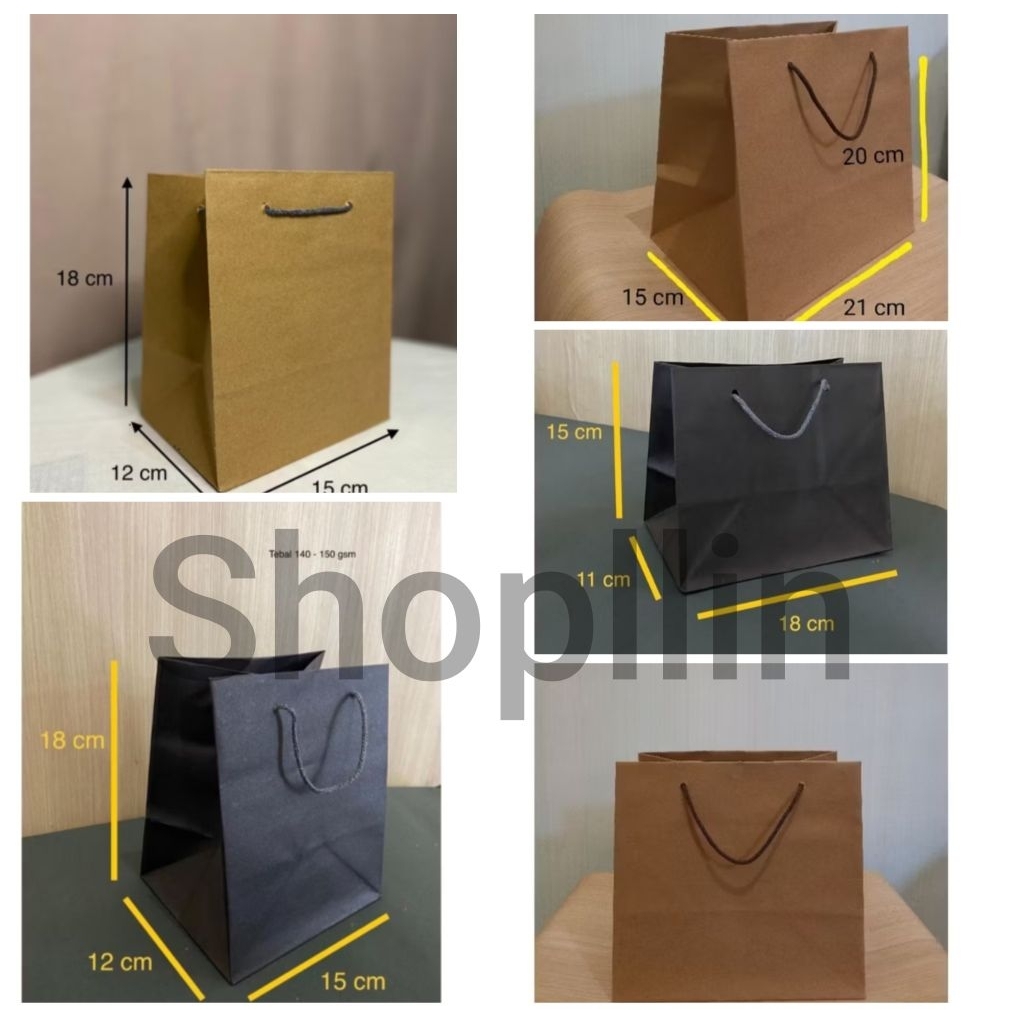 

PaperBag Premium Tebal 15x12x18 / 18x11x15 / 21x15x20 / Paper Bag Murah / paper bag Mewah / paperbag kertas Kecil / kantong unik / Kantong kertas Batik