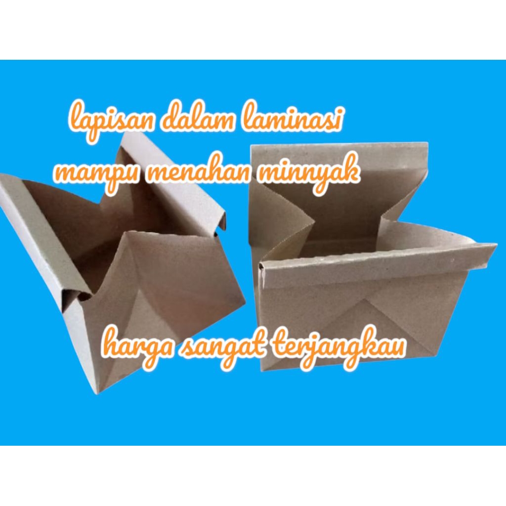 

Kertas nasi lipat kekinian bungkus nasi laminasi