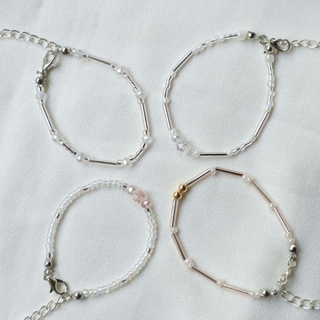 Gelang Manik TIPIS Gelang Tangan Wanita Murah Gelang Simpel Elegan