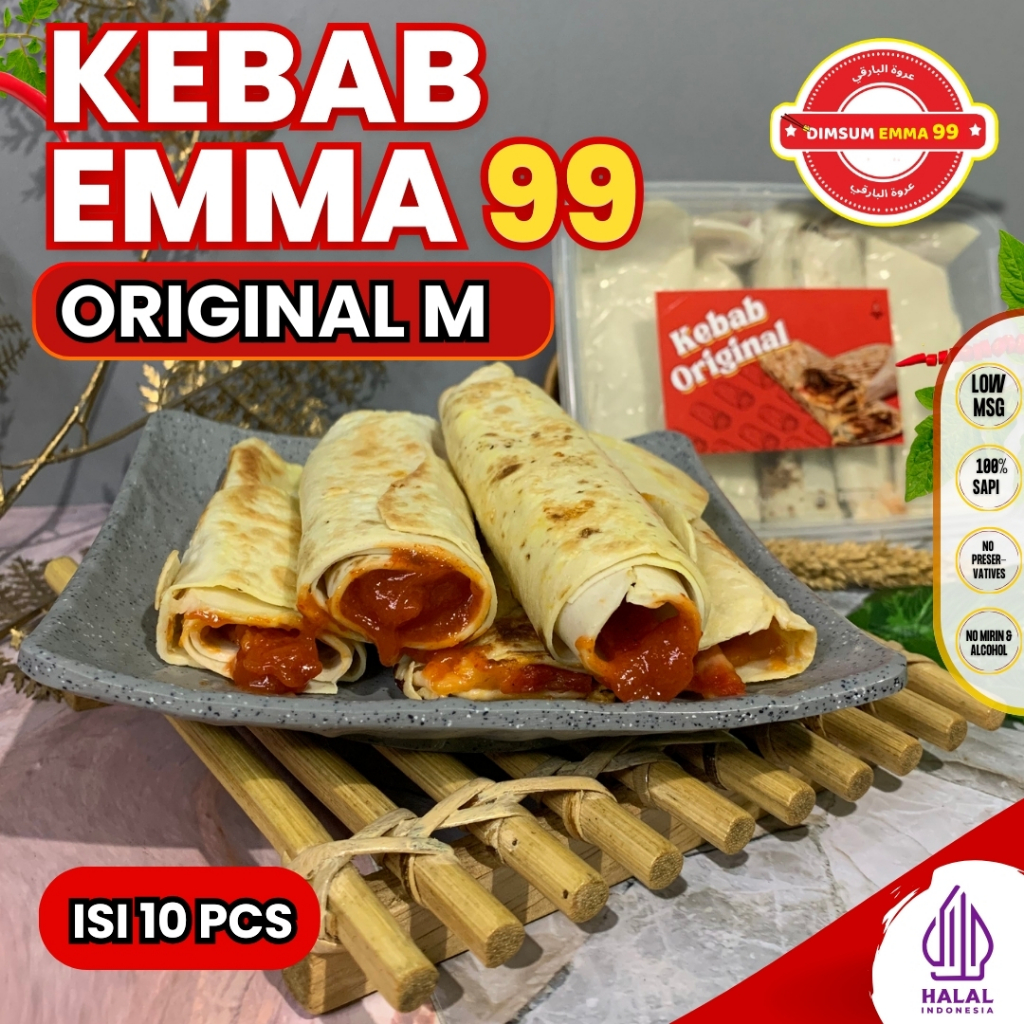 

KEBAB Daging Sapi Original Authentic Turkish Taste 1 Pack Isi 10 pcs | Cemilan Frozen kemasan Random