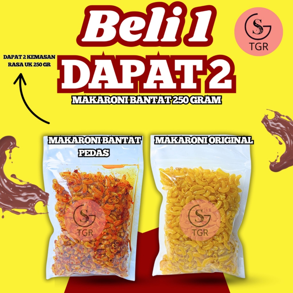 

BELI 1 DAPAT 2 MAKARONI BANTAT 250GR (PEDAS CIKRUH, ORI) CEMILAN HITS