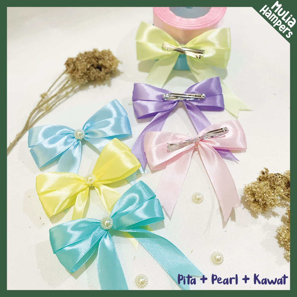 

Pita Jadi Souvenir Satin Ukuran 2m 3/4 Inch Motif Polos Hampers Wedding Birthday Party Aqiqah Khitan