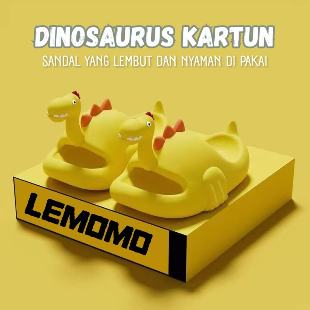 LEMOMO Sandal Dinosaurus Jelly Baim Musim Panas Baru Kartun Lucu SIZE 24-35 Sandal Anak-anak Sandal 