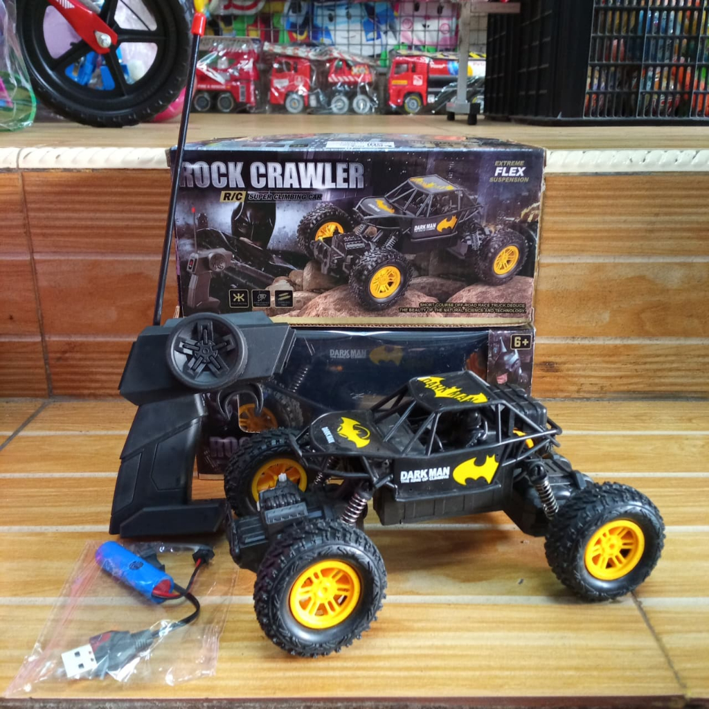 mainan anak rc rock crawler batman 777625/dt685