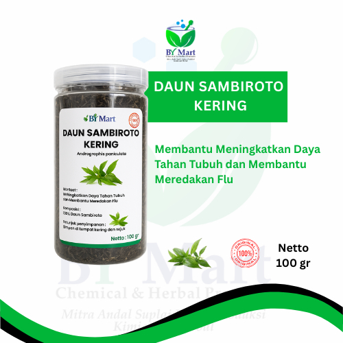 

BY KIMIA & HERBAL - Daun Sambiloto Kering Tanpa Campuran / Herbal Meredakan Flu
