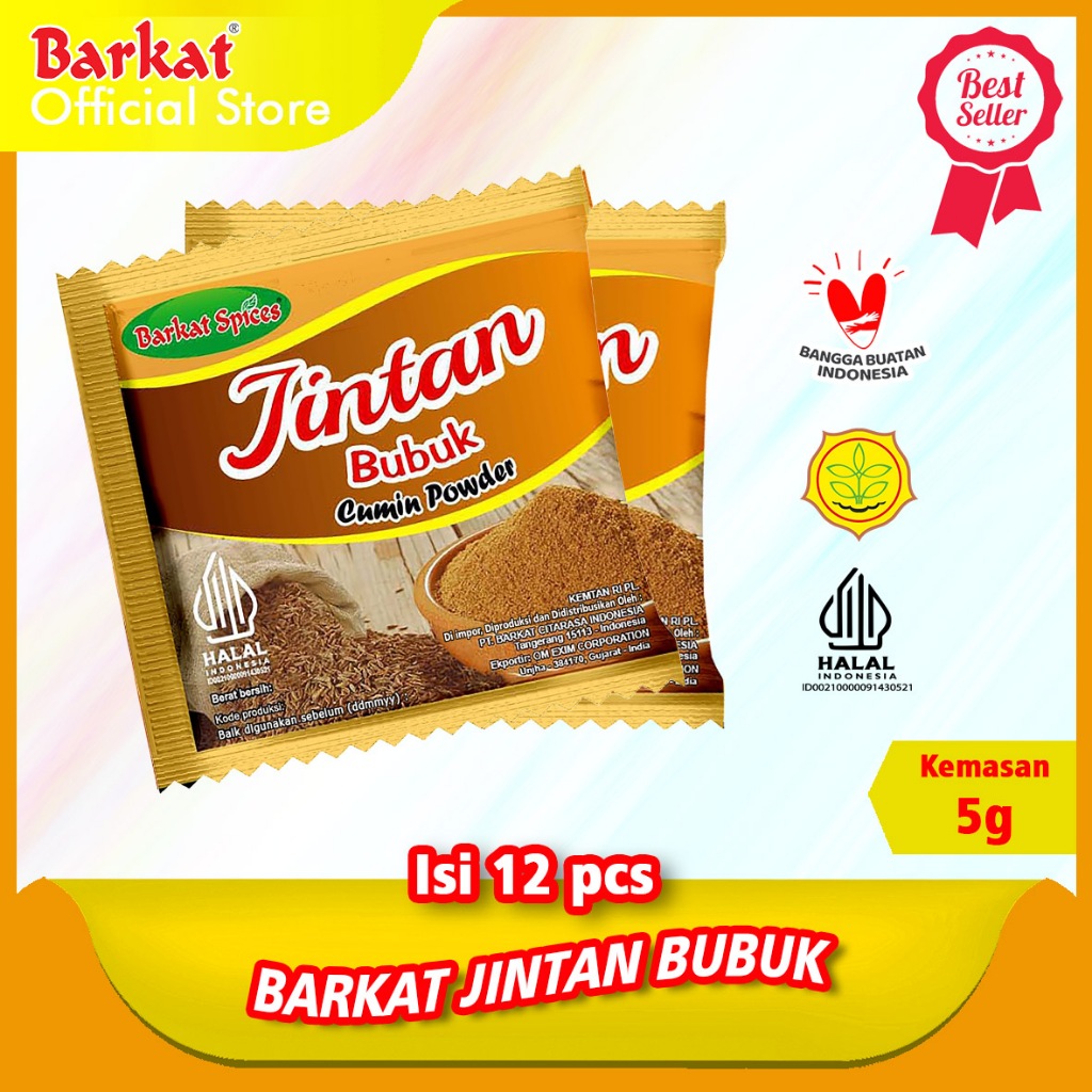 

Barkat Jintan Bubuk 5 gram Harga 12 Pcs 100% Rempah Asli Sejak 1939