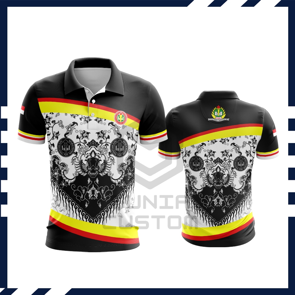 Baju PGRI / Kaos Baju Pria Batik PGRI Lengan Pendek Fullprint / Kaos Polo Batik PGRI Lengan Panjang
