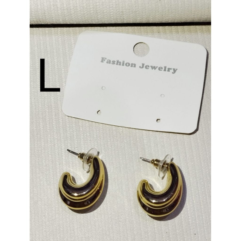 Anting hijab gold terbaru/Anting hijab fashion/Anting kerudung/Anting hijab bulat/pasang
