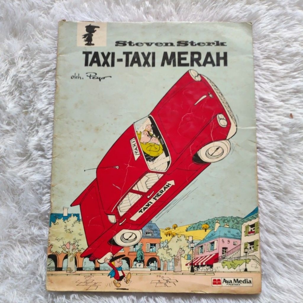 KOMIK STEVEN STERK TAXI-TAXI MERAH - PEYO  Original Preloved