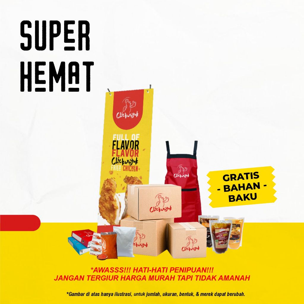 

Paket Usaha Ayam Krispi Lengkap Termurah - Super Hemat
