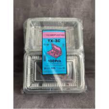 Mika ukuran 3C / Mika Kue TX-3C/ Mika Jajan Pasar / Mika Tempat Nasi Kuning / Mika Kotak Plastik