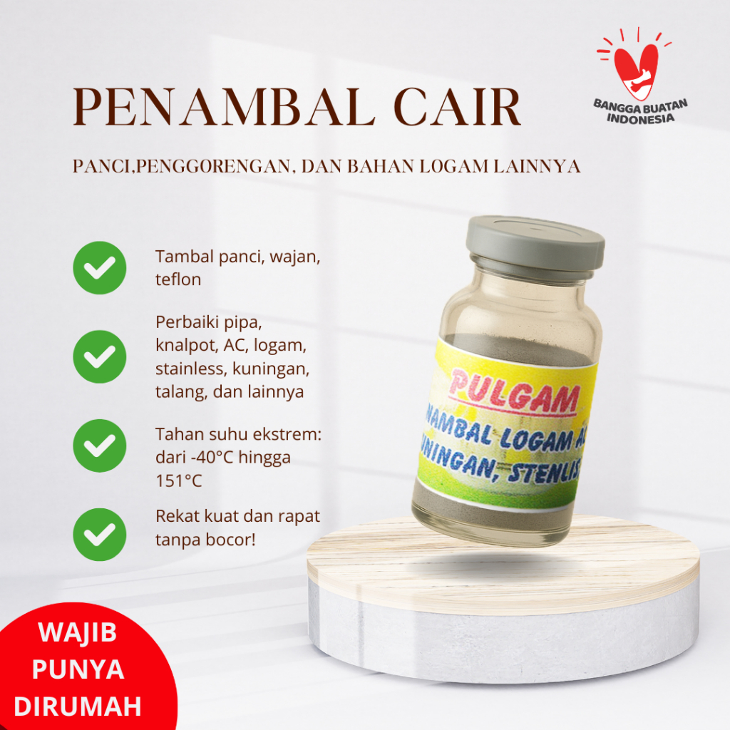 Patri cair penambal aluminium, logam serbaguna 10ml