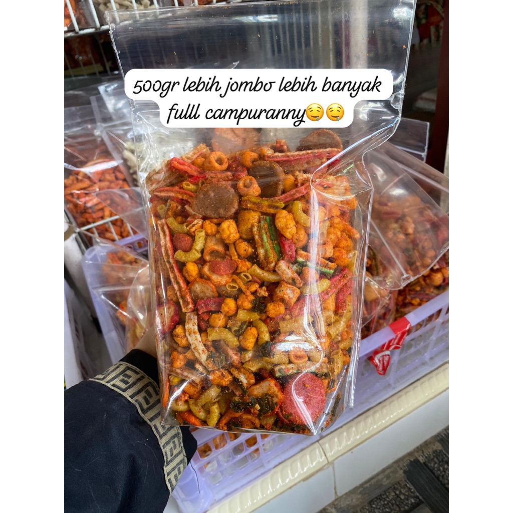 

[DS] Seblak campur 500gram kerupuk cemilan enak endul maknyos basreng sosis goreng sosreng makaroni seblak jaat/beton jengkol sotong mie gulung makaroni tiktak enak murah ide jualan
