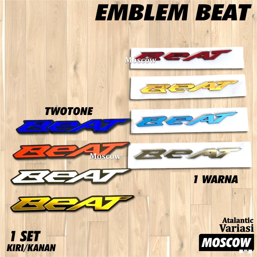 ( WARNING ) SET EMBLEM TIMBUL LOGGO BEAT EMBLEM LOGO 3D VARIASI BEAT TIMBUL EMBLEM BAHAN AKRILIK TEB