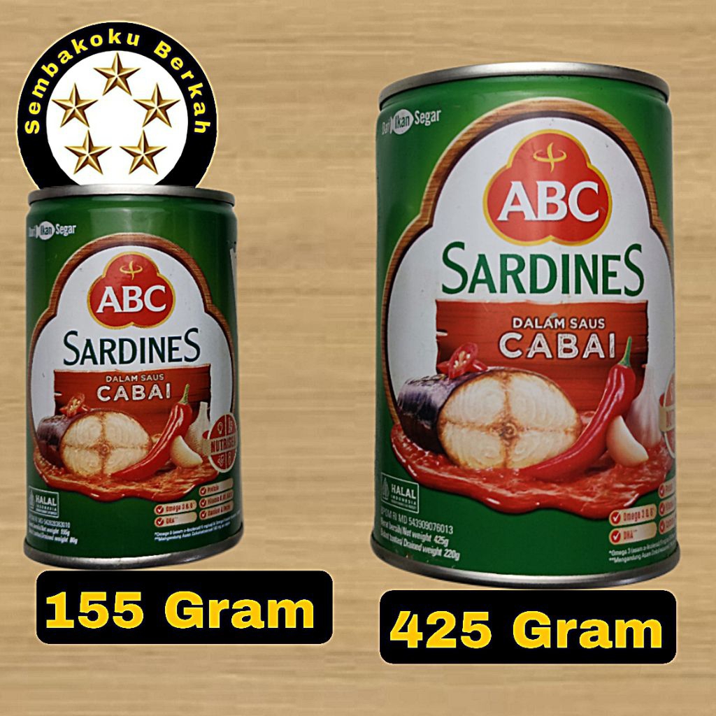 

Sarden ABC 155gr ~ 425gr Kaleng Besar Sardines Saus Cabai